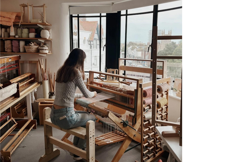 Rose Prince at Lucy Rowan Weaving Studio